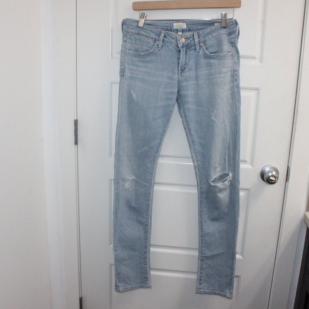 Agolde Chloe Distressed Mid Rise Skinny Size 25